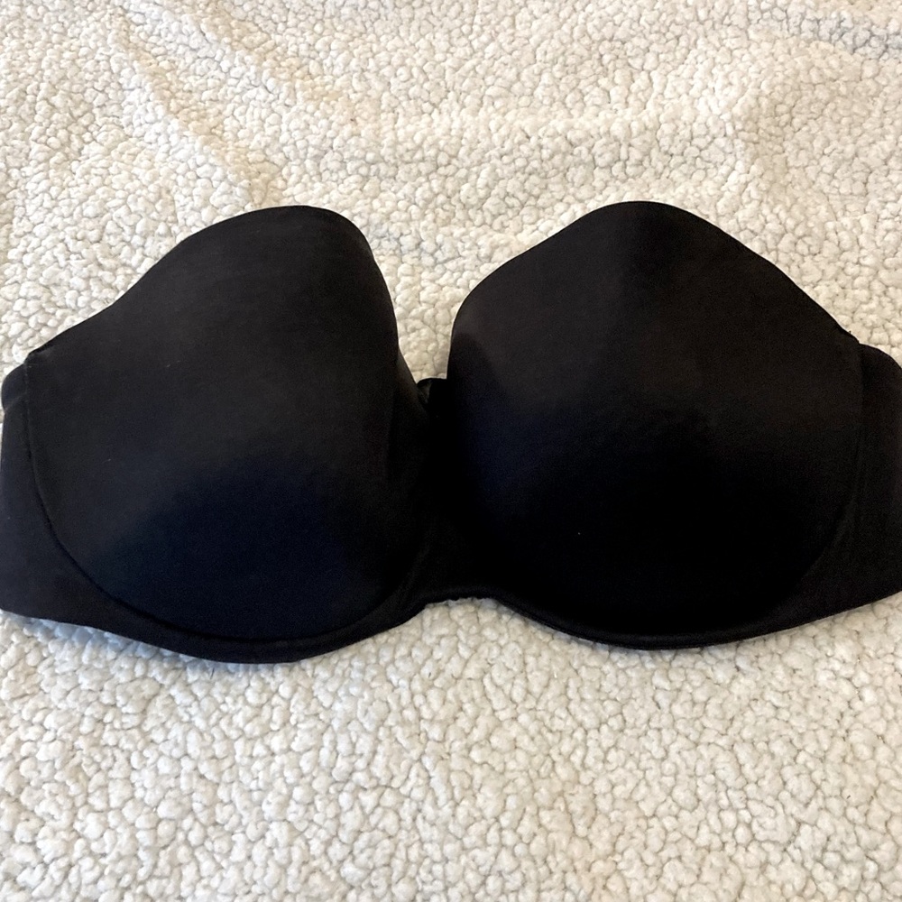 Ambrielle Strapless Bra Black Underwire Padded Cup